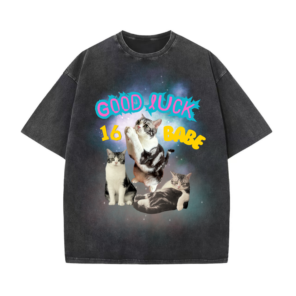 Unique Funny Pet Customized T-Shirt Washed Style