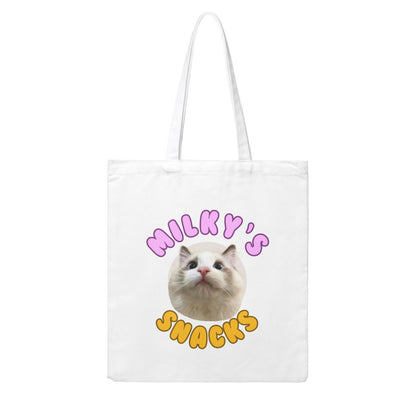 Customized Cute Puff Canvas Bag Tote Bag-Snacks