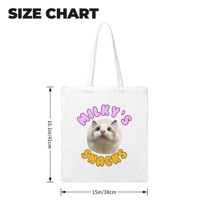 Customized Cute Puff Canvas Bag Tote Bag-Snacks