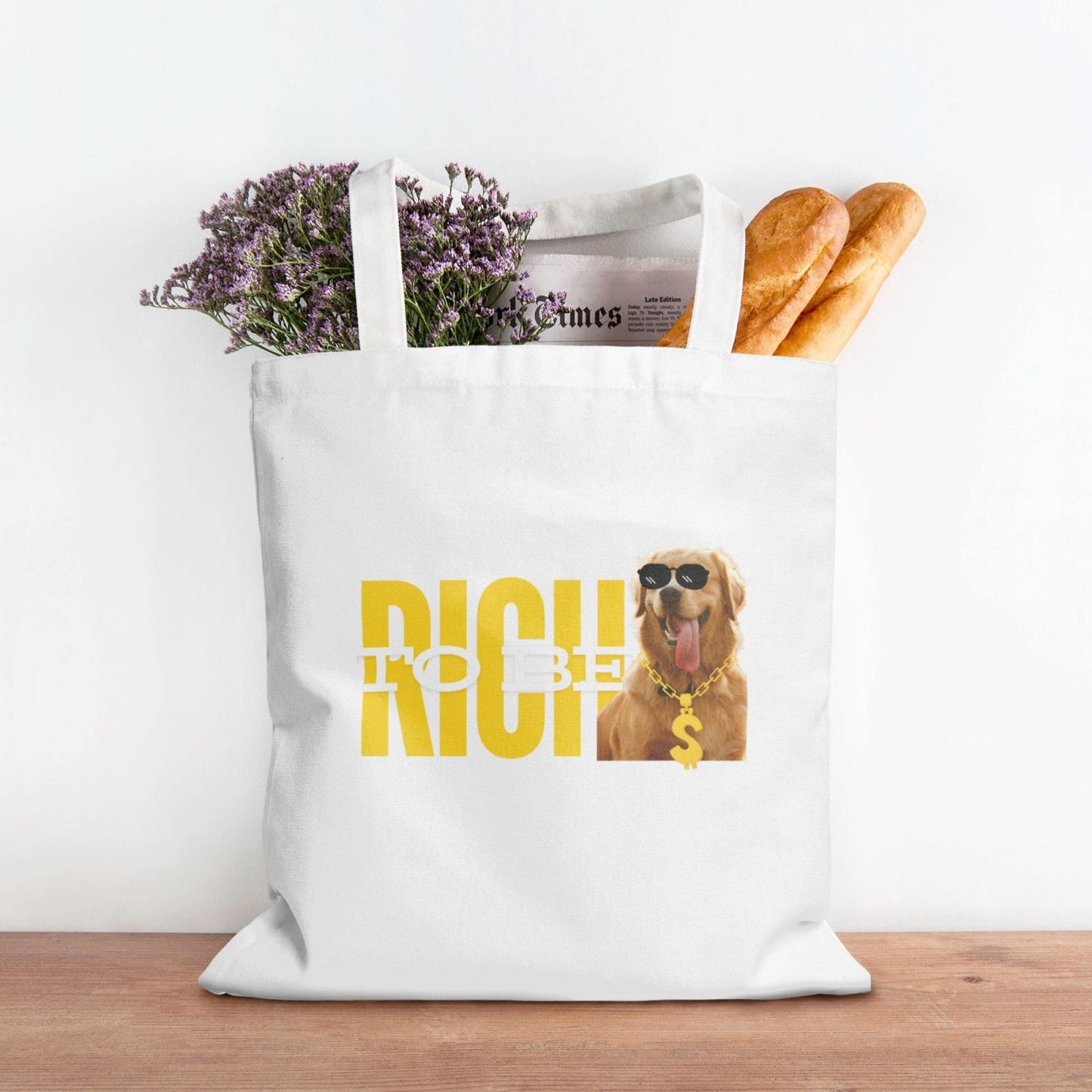 Customized Cute Pet Tote Bag -To Be Rich