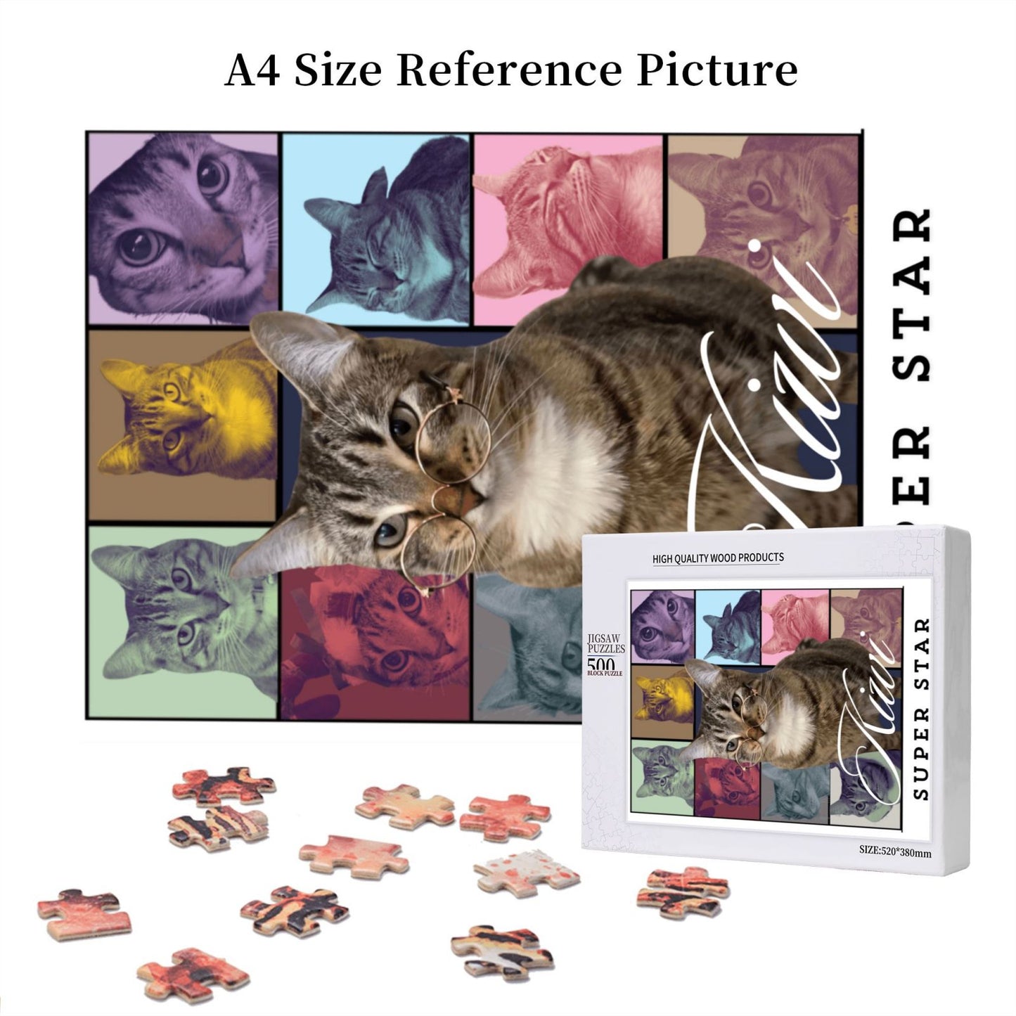 Customized Pet Puzzles, Star Posters Style