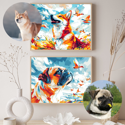 Customized Pet Painting, Landscape Style