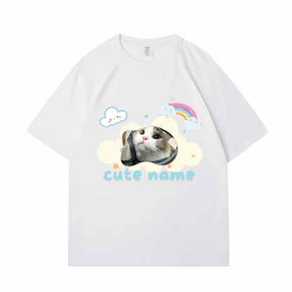 Cute Cloud Pet Avatar Custom Pet's Name T-Shirt